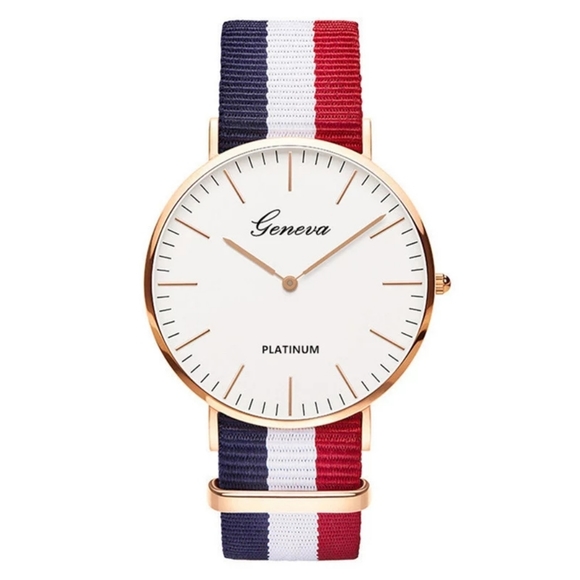 Women's Fashion nylon stripe band quartz Watch… - Picture 2 of 7